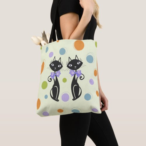 Mid Century Modern Cat Tote Bag