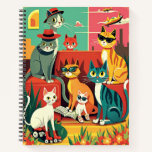 Mid Century Modern Cats on Vacation Journal 