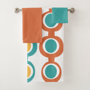Mid-Century Modern Chain  Bath Towel Set
