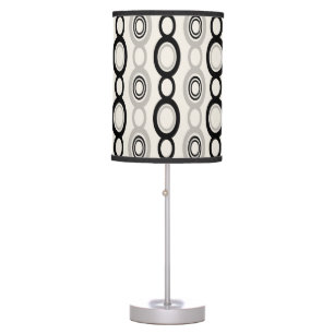 Mid Century Modern Chain Links Black Gray Table Lamp