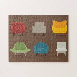 Mid Century Modern Chairs Jigsaw Puzzle