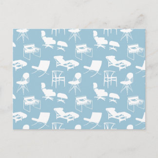 Mid-Century Modern Chairs Postcard