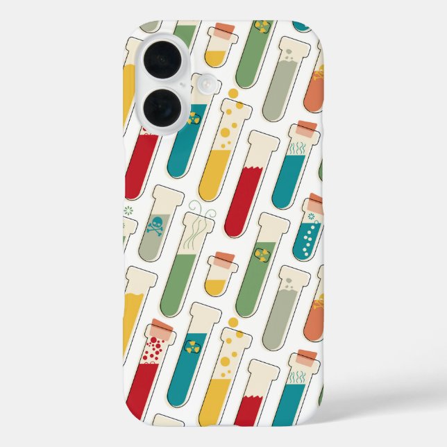 Mid Century Modern Chemistry Test Tube Stripe Case-Mate iPhone Case (Back)