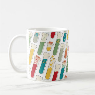 Mid Century Modern Chemistry Test Tube Stripe Coffee Mug