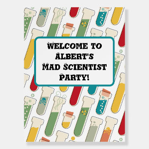 Mid Century Modern Chemistry Test Tube Stripe Foam Board