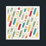 Mid Century Modern Chemistry Test Tube Stripe Napkins<br><div class="desc">Fun diagonal stripes of chemistry laboratory test tubes in traditional Mid Mod colors form a graphic 60s retro pattern full of toxic & poisonous chemicals. A groovy retro design, perfect for science or Atomic Age nerds. I love to see my designs out in the world - tag me on IG...</div>