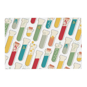 Mid Century Modern Chemistry Test Tube Stripe Placemat