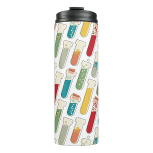 Mid Century Modern Chemistry Test Tube Stripe Thermal Tumbler