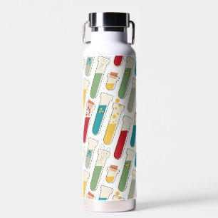 Mid Century Modern Chemistry Test Tube Stripe Water Bottle