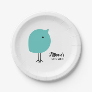 Mid Century Modern Chick Baby Shower Paper Plates