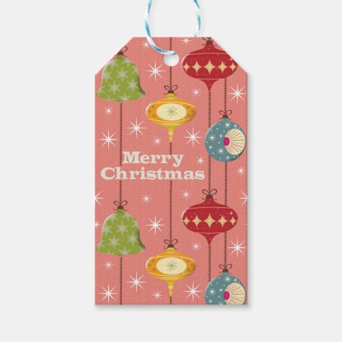 Mid Century Modern Christmas Baubles Gift Tags