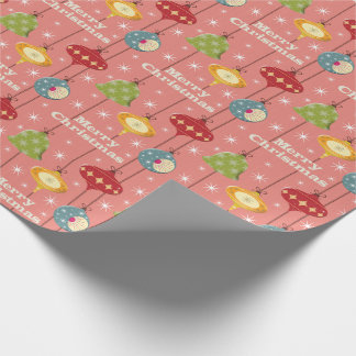 Mid Century Modern Christmas Baubles Wrapping Pape Wrapping Paper