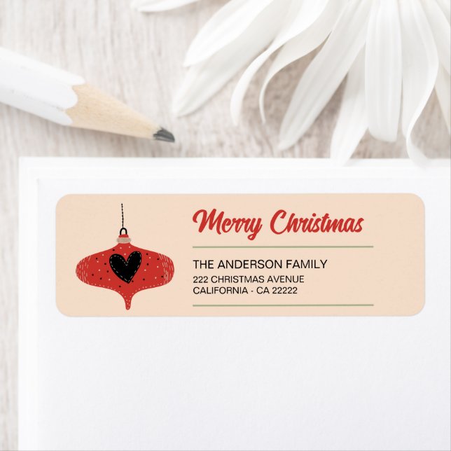 Mid Century Modern Christmas Label (Insitu)