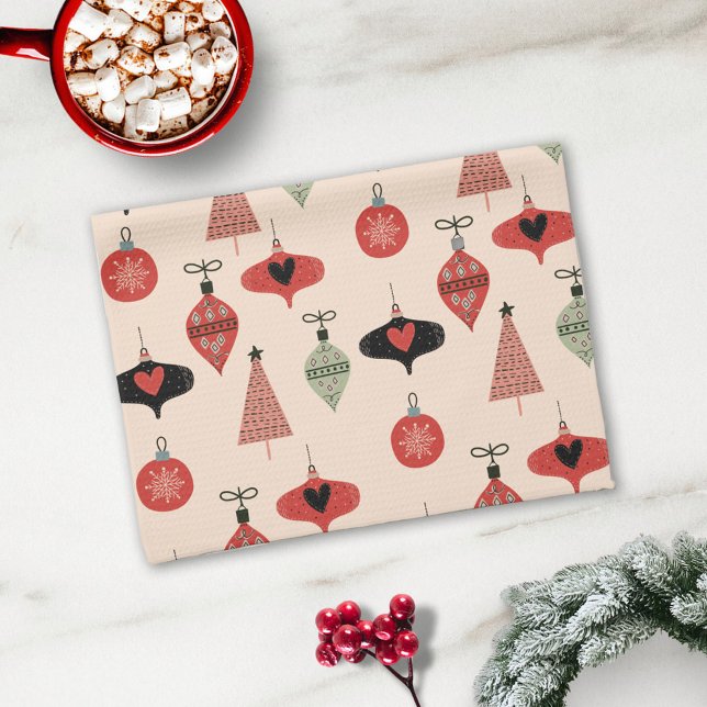 Mid Century Modern Christmas Pattern Kitchen Towel (Creator Uploaded)