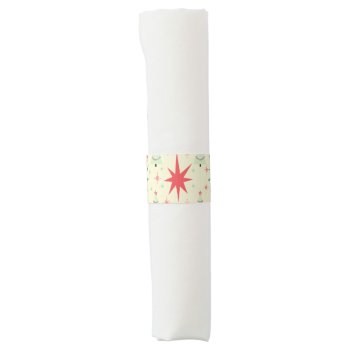 Mid Century Modern Christmas Pattern Napkin Bands by Eclectic_Ramblings at Zazzle