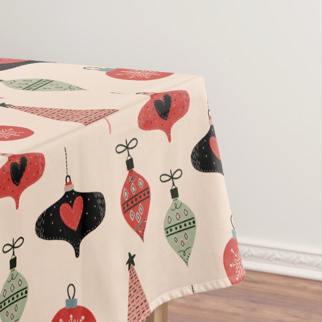 Mid Century Modern Christmas Pattern  Tablecloth (In Situ)