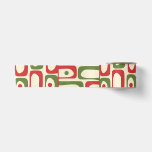 Mid Century Modern Christmas Piquet Modernist Xmas Satin Ribbon