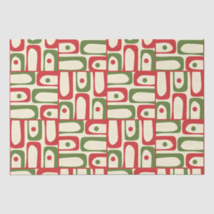 Mid Century Modern Christmas Piquet Modernist Xmas Tissue Paper