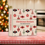 Mid Century Modern Christmas Recipe Binder<br><div class="desc">Organize your favorite holiday recipes in style with our Mid-Century Modern Christmas Recipe Binder, customizable with your name. Featuring a festive design in red, pink, green, and black, this binder captures the charm of Atomic Age motifs. Customize it by adding your own name. Click the "Customize this" button to change...</div>