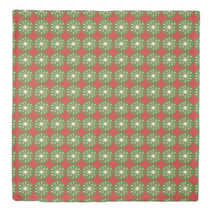 Mid Century Modern Christmas Retro Atomic Dots Duvet Cover