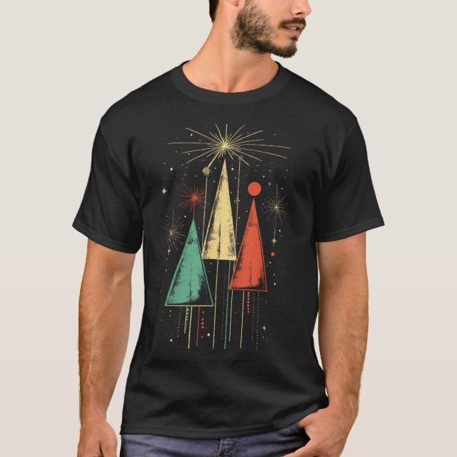 Mid Century Modern Christmas  T-Shirt (Front)