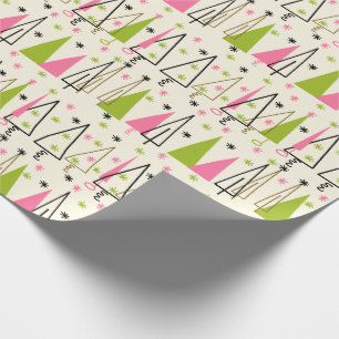 Mid-Century Modern Christmas Tree Wrapping Paper