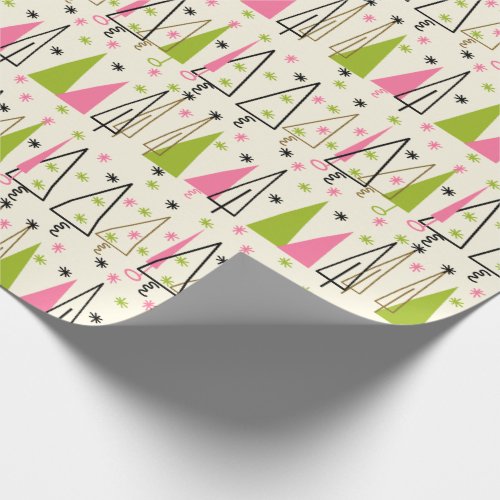 Mid_Century Modern Christmas Tree Wrapping Paper