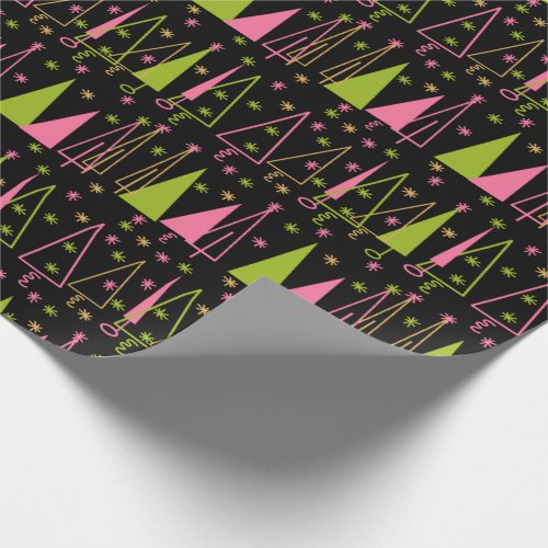 Mid_Century Modern Christmas Tree Wrapping Paper