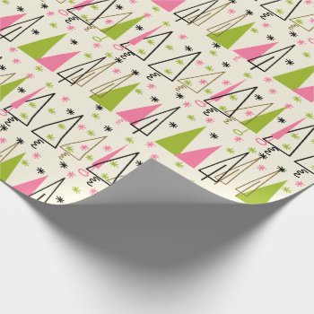 Mid-century Modern Christmas Tree Wrapping Paper by christmas1900 at Zazzle