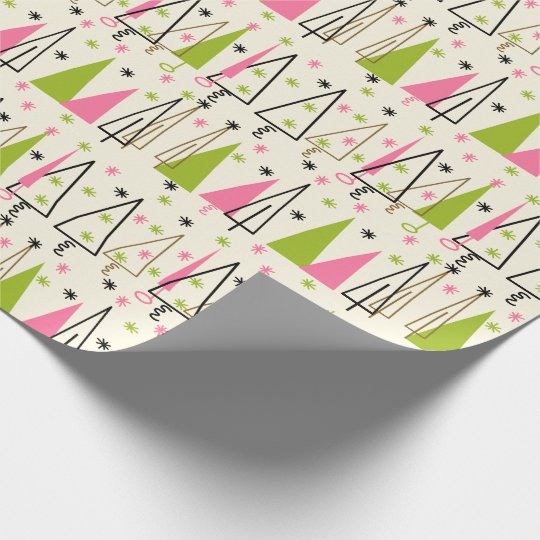 MidCentury Modern Christmas Tree Wrapping Paper