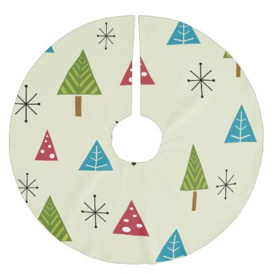 Mid Century Modern Atomic Christmas Tree Skirt Zazzle
