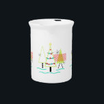 mid century modern christmas trees retro pitcher<br><div class="desc">add a touch of mid century to your home this christmas!</div>