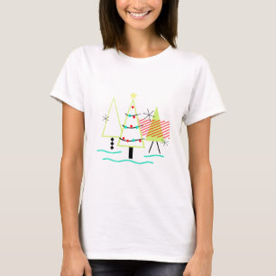 mid century modern christmas trees retro T-Shirt