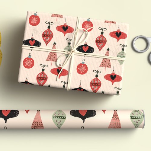 Mid_Century Modern Christmas Wrapping Paper Sheets