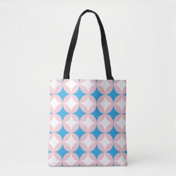 Mid Century Modern Circle And Diamond Pattern Tote Bag by Eclectic_Ramblings at Zazzle
