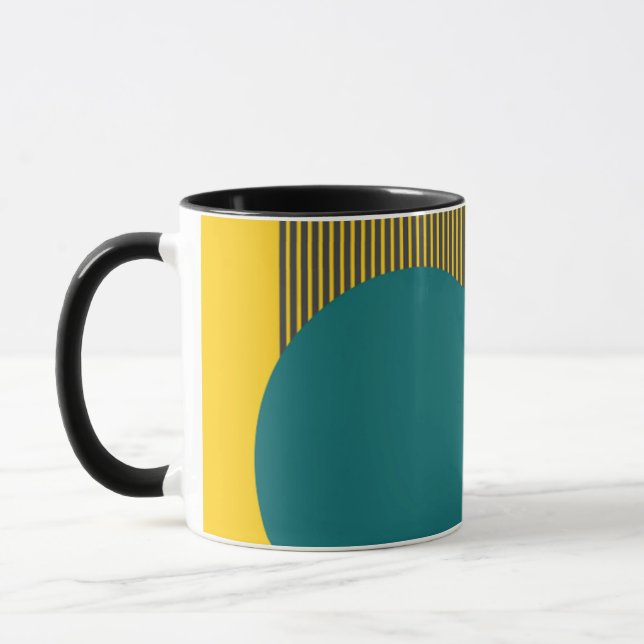 Mid-Century Modern Circle and Lines  Mug (Left)