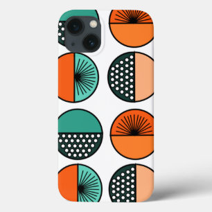 Mid-Century Modern Circle Halves  iPhone 13 Case