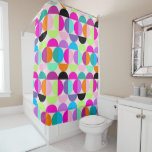 Mid Century Modern Circle Pattern Colorful Retro  Shower Curtain<br><div class="desc">Transform your bathroom with the Mid Century Modern Circle Pattern Colorful Retro Shower Curtain. Showcasing bold overlapping circles in vibrant mid-century hues, this design brings playful vintage flair with a modern twist. Perfect for adding a pop of color and personality, it turns your shower into a statement piece while infusing...</div>