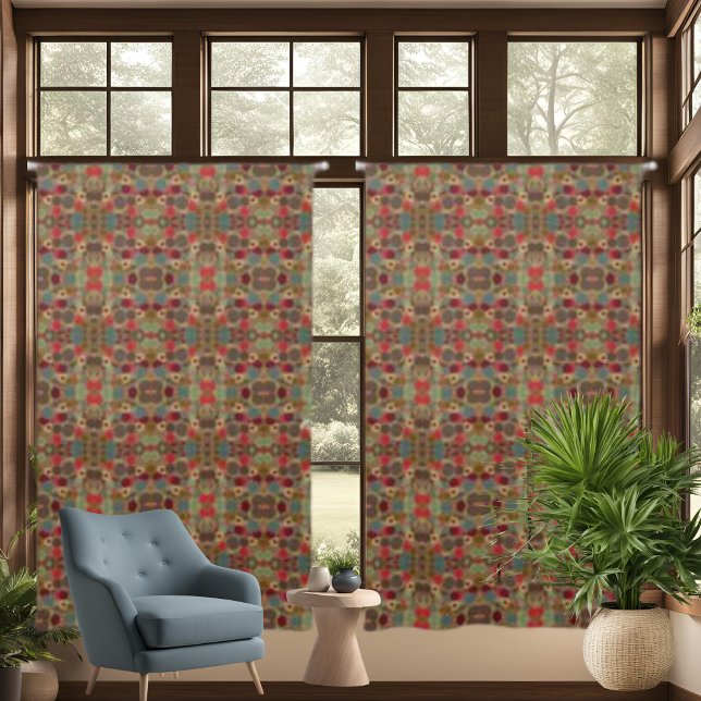 Mid-century modern Circle Pattern Drapes Curtains (Mid-century modern Circle Pattern Drapes Curtains)