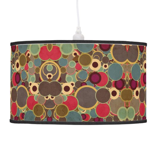 Mid-century Modern Circle Pattern Lamp Shade (Left)