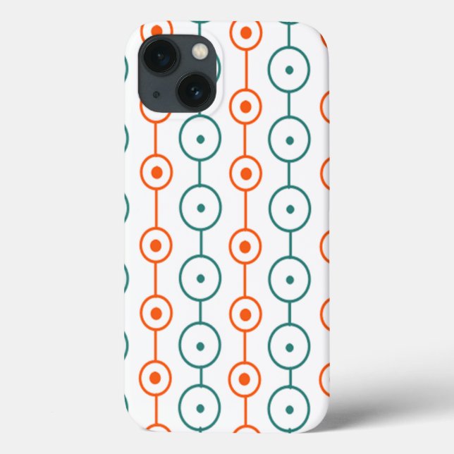 Mid-Century Modern Circle Strings Case-Mate iPhone Case (Back)