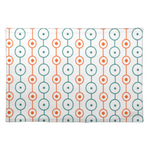 Mid-Century Modern Circle Strings Cloth Placemat