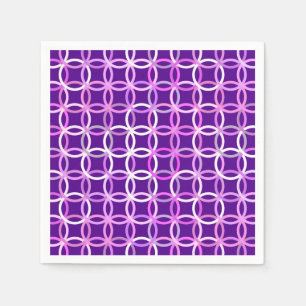 Mid-Century Modern circles, amethyst and orchid Napkins