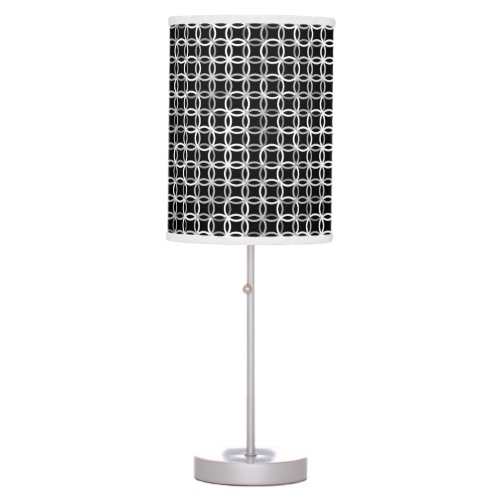 Mid_Century Modern circles black white and grey Table Lamp