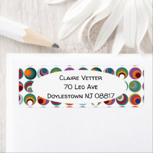 Mid-Century Modern Circles Label