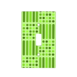 Mid Century Modern Circles Lines Chartreuse Light Switch Cover