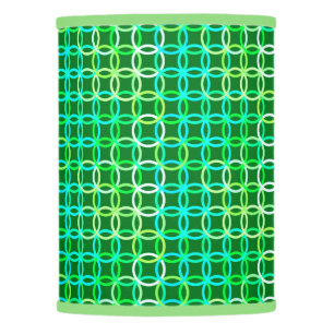 Mid-Century Modern circles, shades of green Lamp Shade