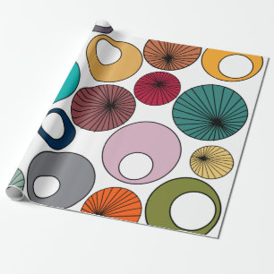 Mid-Century Modern Circles Wrapping Paper