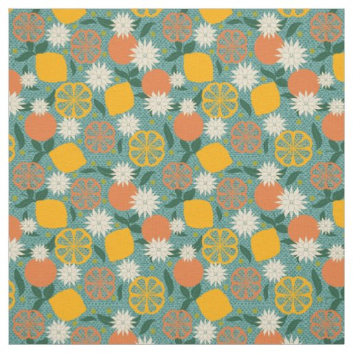 Mid Century Modern Citrus  Fabric