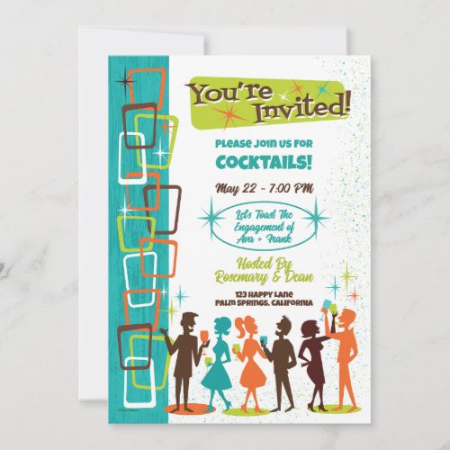 Mid_Century Modern Cocktail Party Invitations